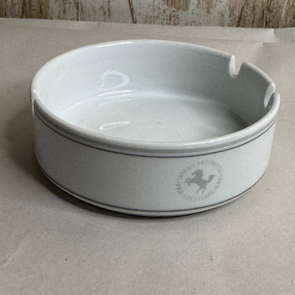 Vintage Bauscher Weiden Bavaria Germany Intercontinental Stuttgart Ashtray White
